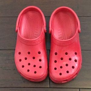 Red crocs